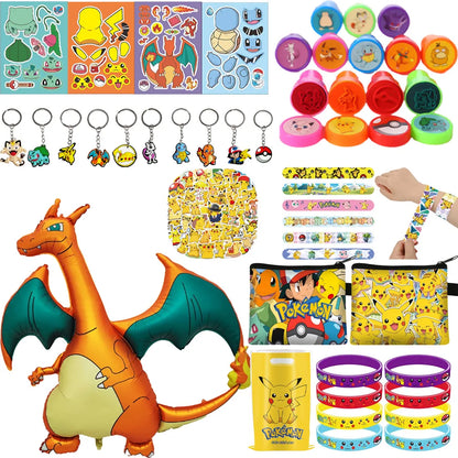 Pokémon Birthday Party Supplies Set – Paper Plates, Cups, Napkins, Tablecloth, Gift Bag Fillers & Guest Favors for Pikachu Party & Baby Shower
