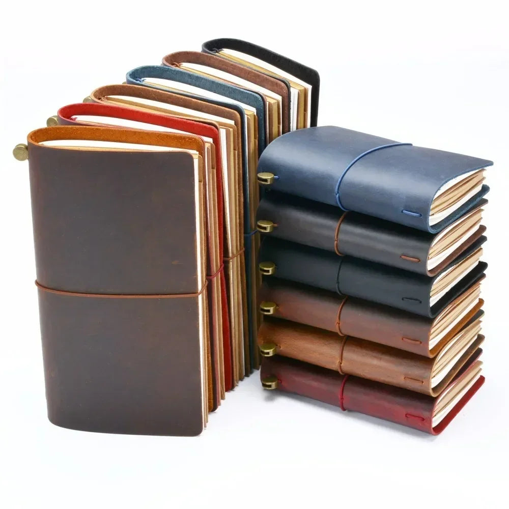 Moterm Genuine Leather Travel Notebook Cover – Handmade Vintage Cowhide Journal & Planner