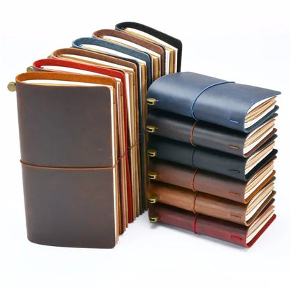 Moterm Genuine Leather Travel Notebook Cover – Handmade Vintage Cowhide Journal & Planner