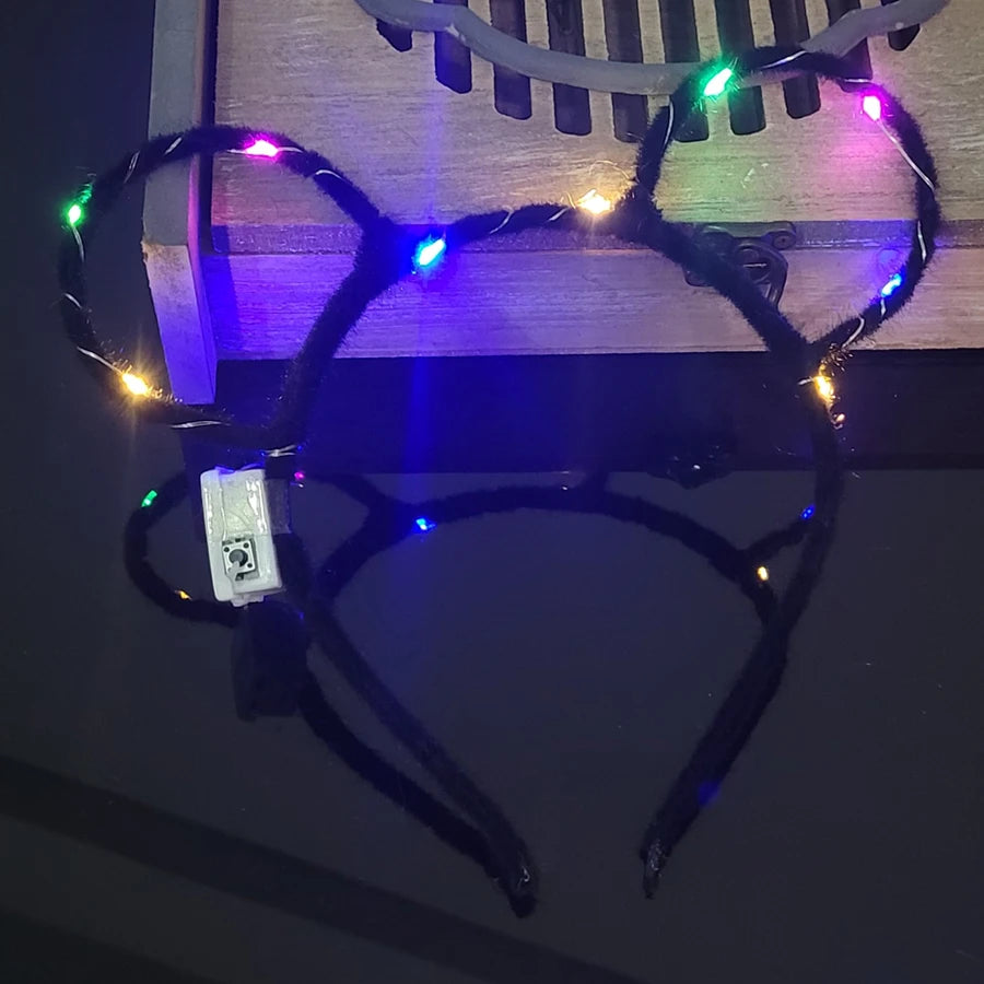 Serre-tête lumineux LED Oreilles de Chat & Lapin – Bandeau lumineux pour Anniversaires, Festivals & Mariages
