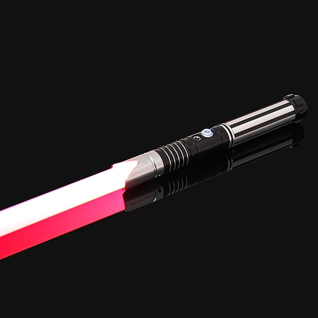 RGB Metal Lightsaber – Dueling Smooth Swing Laser Sword, 16 Color Changing & 16 Sound Effects, FOC Rave Flashing Toy Saber