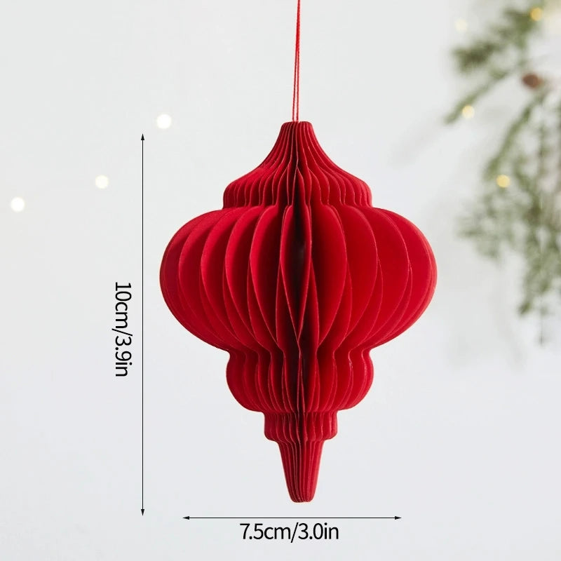 Chinese New Year 3D Hanging Ball Ornaments – Festive New Year Pendant Decorations for Wedding, Party, Tree & Home Decor