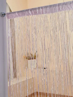 Cortina decorativa de hilos – Separador de ambientes con borlas para puertas, ventanas y decoración del hogar
