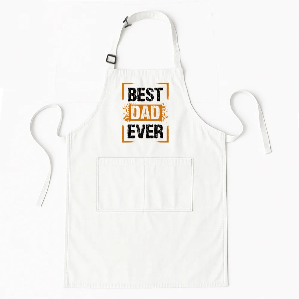 Best Dad Ever Apron – Father’s Day Cooking Gift for Daddy with Pockets, Kitchen Chef Apron AP-002