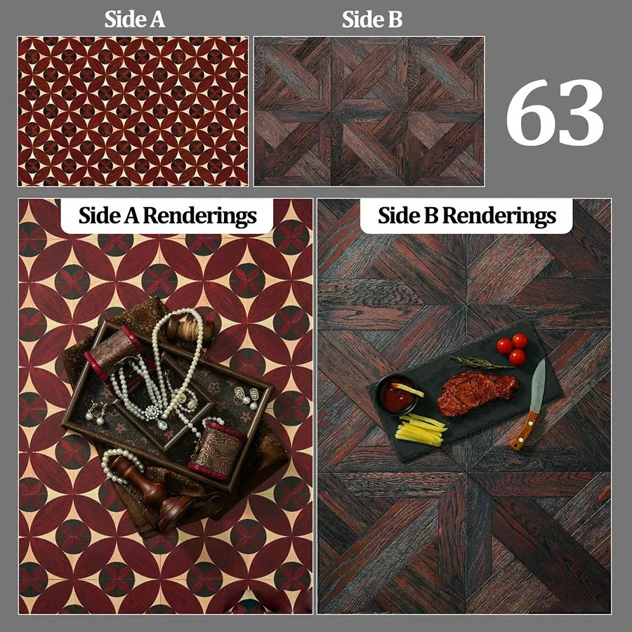 Double-Sided Wood Grain & Marble Photography Backdrop Board 57 × 87 cm – Waterproof Photo Background for Product Photography