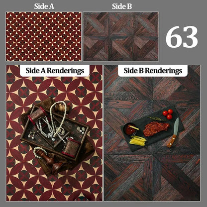Double-Sided Wood Grain & Marble Photography Backdrop Board 57 × 87 cm – Waterproof Photo Background for Product Photography