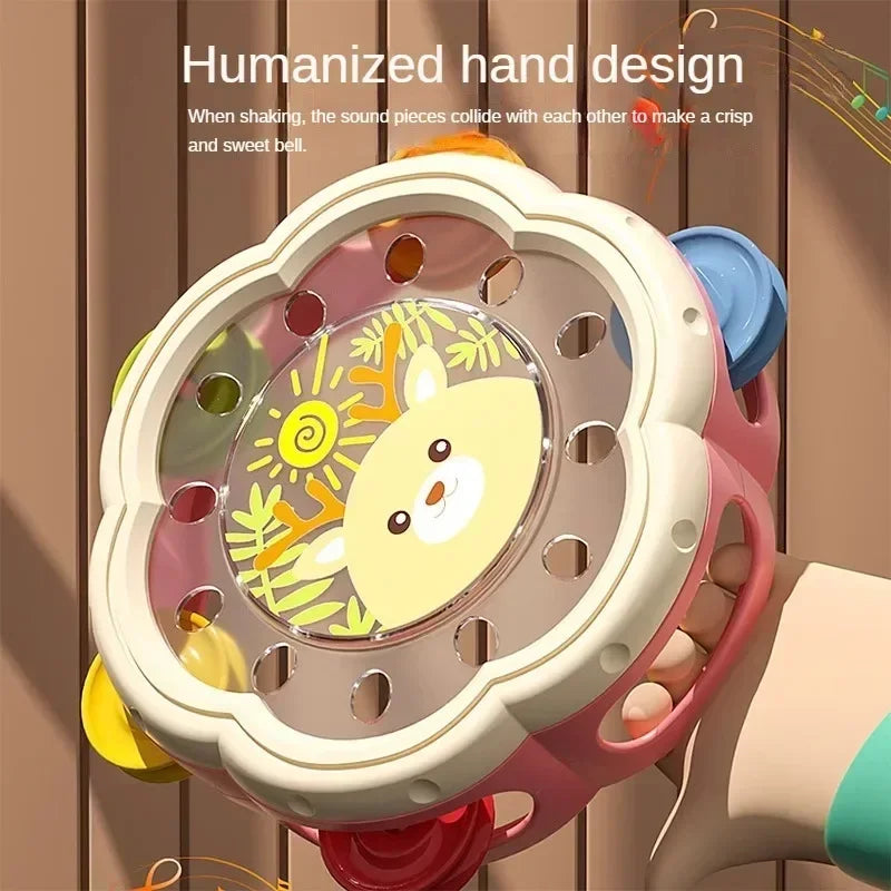 Tambor Musical para Bebés – Instrumento Montessori de Aprendizaje Temprano para Niños de 1 a 3 años, Juguete Musical Interactivo para el Desarrollo Manual, Juego Sensorial y Regalo Educativo