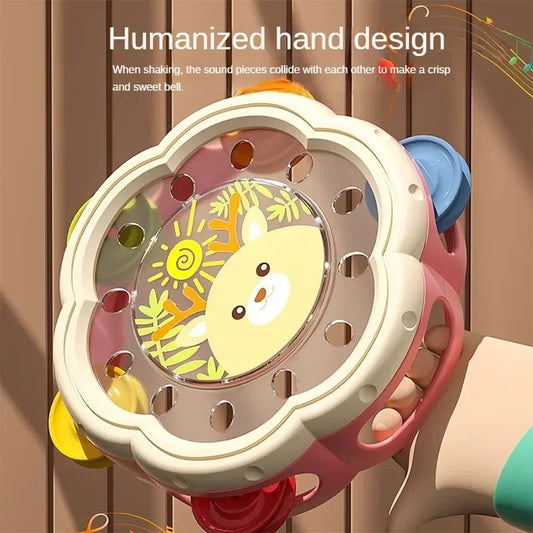 Tambor Musical para Bebés – Instrumento Montessori de Aprendizaje Temprano para Niños de 1 a 3 años, Juguete Musical Interactivo para el Desarrollo Manual, Juego Sensorial y Regalo Educativo