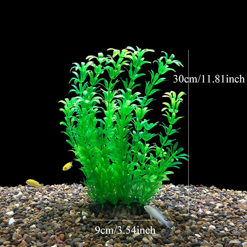 Artificial Aquarium Plants – Plastic Aquatic Underwater Plants for Fish Tank Decoration, Aquascaping & Aquarium Accessories