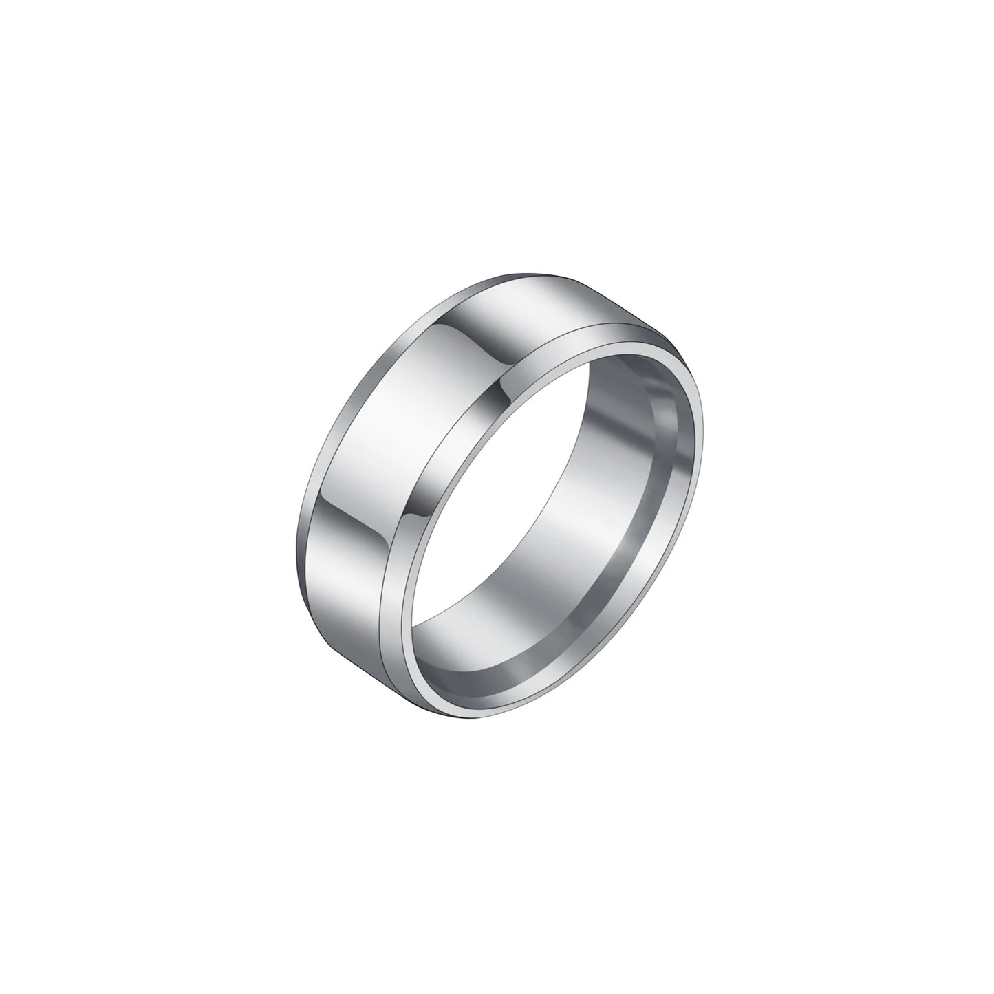 Stainless Steel Wedding Band Ring – 2mm, 4mm, 6mm & 8mm High Polished Smooth Ring for Men & Women | Minimalist Jewelry