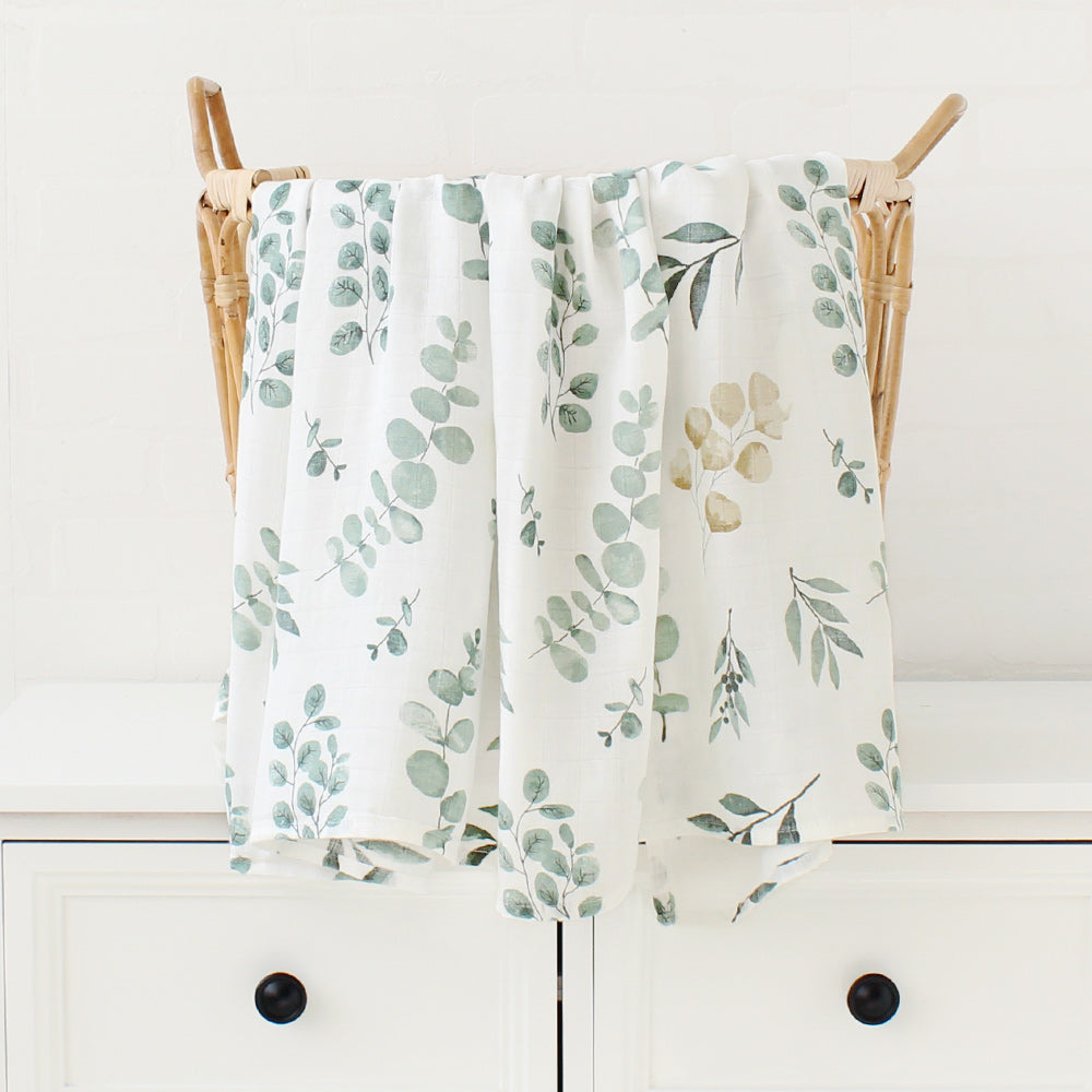 Couverture d'emmaillotage pour bébé en mousseline de bambou – Ultra douce 120 x 120 cm, couverture de naissance, d'emmaillotage et de chambre d'enfant