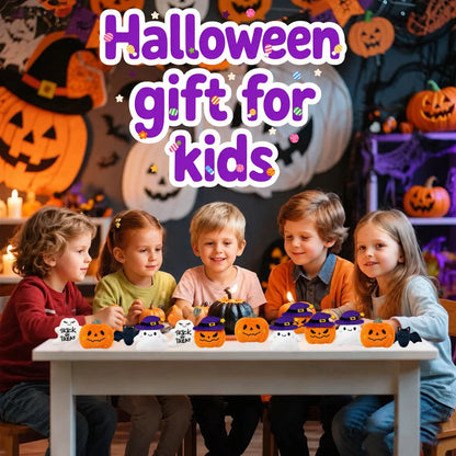 12-40PCS Halloween Mini Plush Keychains Bulk, Cute Ghost Stuffed Animal Charms, Trick or Treat Goodie Bag Fillers, Halloween Party Favors, Gifts and Kids Accessories