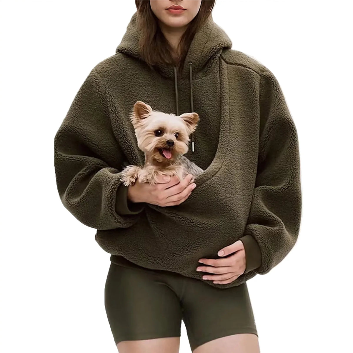 Pet Carrier Hoodie for Small Dogs & Cats – Hands-Free Unisex Pouch Sweatshirt, Cozy Pullover for Puppy & Kitten Carrying