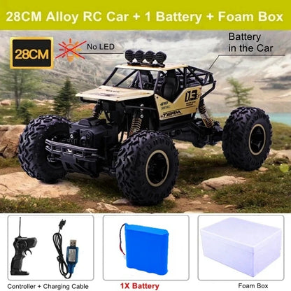 Oike Coche teledirigido 4x4 todoterreno 4WD RC Rock Crawler, coche RC de carreras y drifting todoterreno para niños y adultos