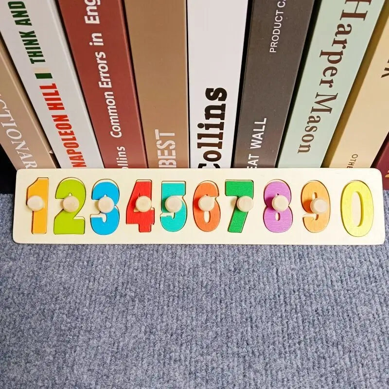 Montessori Wooden Building Blocks Color & Shape Matching Puzzle Educational Toy for Kids