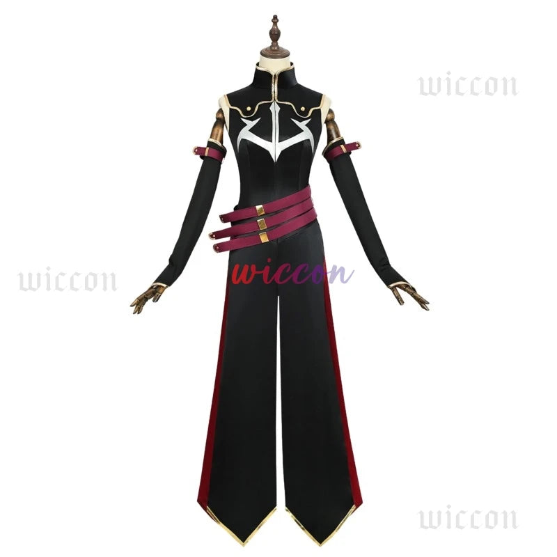 Code Geass C.C. Cosplay Costume – Black Queen Witch Uniform with Wig (Halloween Party Dress)