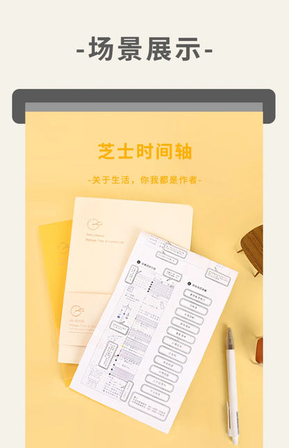 Kinbor Undated Weekly Planner – Portable Daily, Monthly & Schedule Journal Notebook