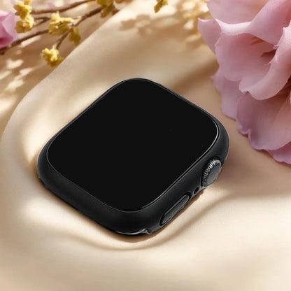 Funda con protector de pantalla de cristal templado para Apple Watch Series 10, 9, 8, 7, 6, SE y 5 (38 mm-46 mm) – Cubierta protectora completa 2 en 1