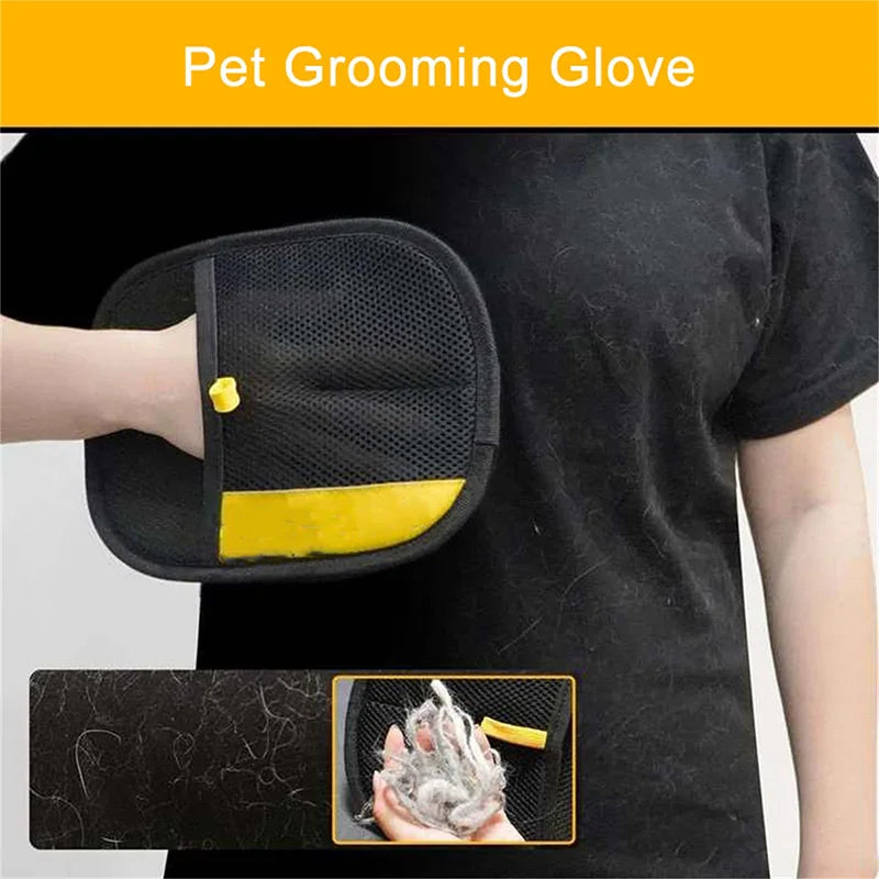 Guante Quitapelos para Mascotas – Manopla Reutilizable de Doble Cara para Recoger Pelo y Limpiar Pelo de Perros y Gatos
