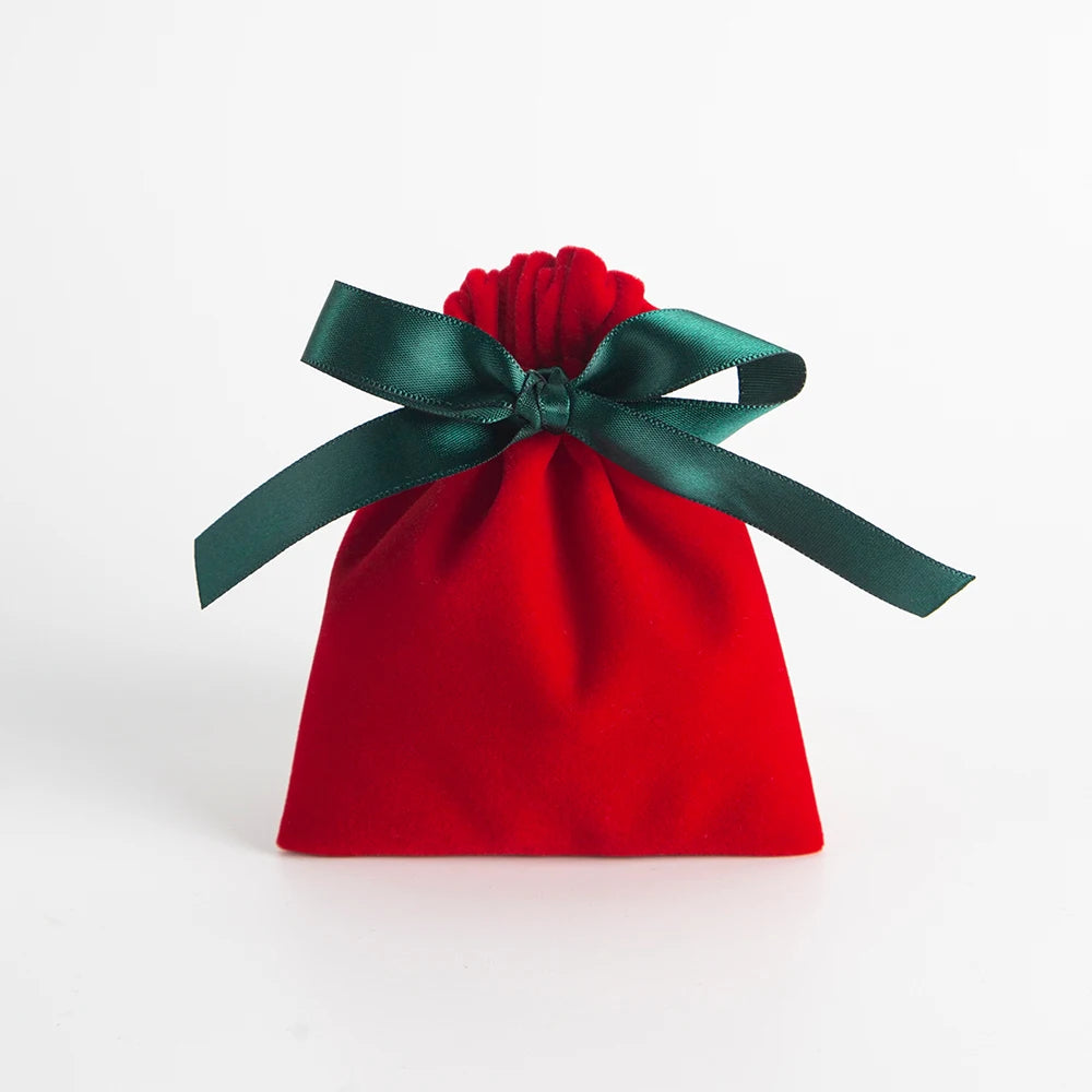 10 Bolsas de Terciopelo con Cordón – Bolsitas de Regalo con Cinta 10x12cm para Empaque de Joyas, Recuerdos de Boda, Almacenamiento de Viaje y Dulces