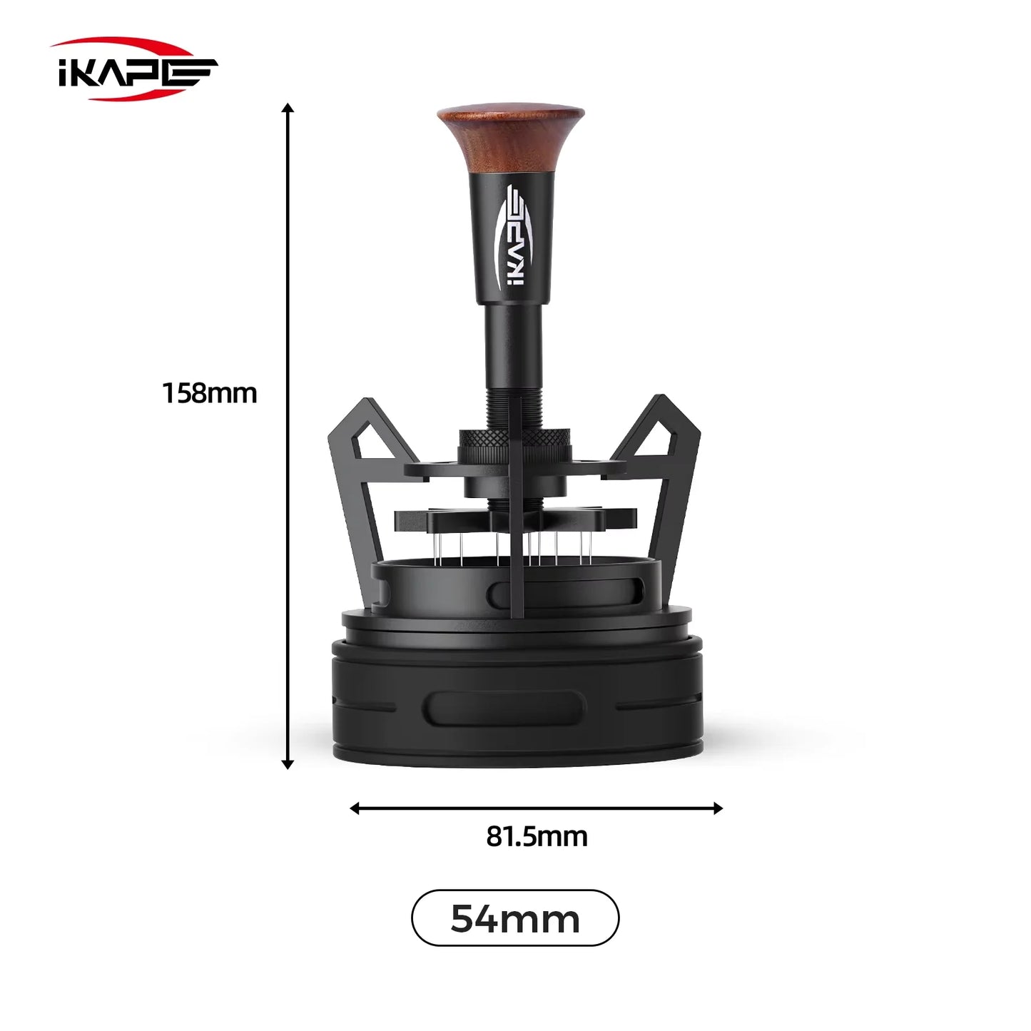 IKAPE V3 Herramienta WDT para Espresso – Agitador de café giratorio con embudo dosificador y soporte, Herramienta de distribución de espresso para baristas, Posos de café y accesorios para cafetería casera