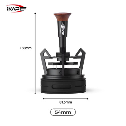 IKAPE V3 Herramienta WDT para Espresso – Agitador de café giratorio con embudo dosificador y soporte, Herramienta de distribución de espresso para baristas, Posos de café y accesorios para cafetería casera