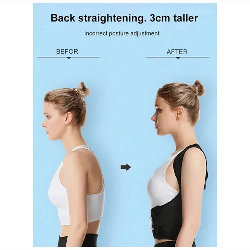 Ceinture correctrice de posture réglable – Soutien d'épaule respirant pour femmes, étudiants et enfants, soutien d'alignement du dos