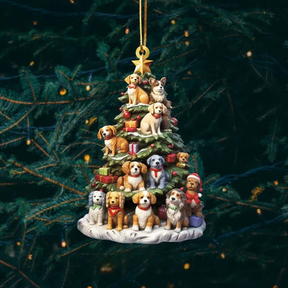 Acrylic Flat Christmas Santa Pendant – Multifunctional Character Hanging Ornament for Christmas Tree, Holiday Home Decor & Gifts