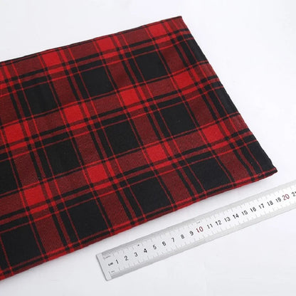 Scottish Style Plaid Fabric – Soft Breathable Cloth for Christmas Skirts, Uniforms, Dresses, DIY Sewing & Background Decor