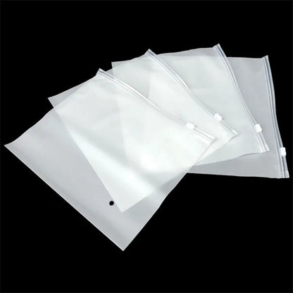 Matte Frosted Zipper Packaging Bags for Clothing, Shirts, Socks, Storage & Shipping – Reusable Plastic Pouches