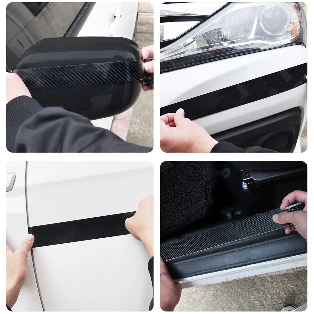 Cinta protectora de nanofibra de carbono 1-5M – Tira de película impermeable autoadhesiva para protección de puertas de coche, espejos, parachoques y bordes