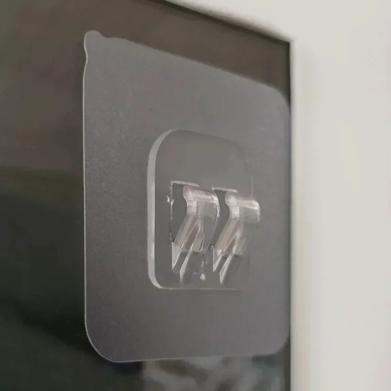 Adhesive Wall Shelf Hook Rack – Waterproof Strong Stick-On Storage Organizer for Bathroom & Kitchen