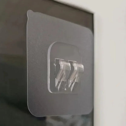 Adhesive Wall Shelf Hook Rack – Waterproof Strong Stick-On Storage Organizer for Bathroom & Kitchen