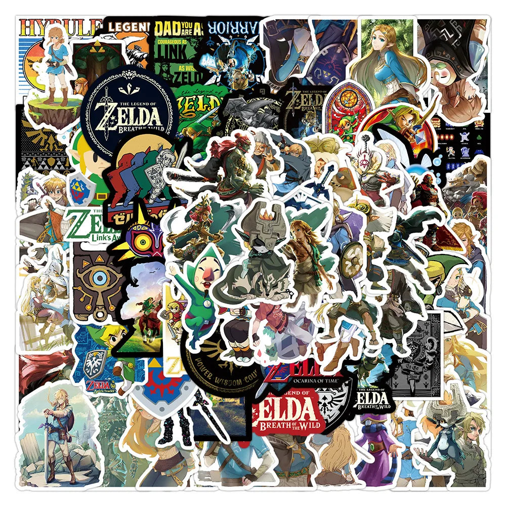200pcs The Legend of Zelda Graffiti Stickers – Waterproof Decoration Set for Phone, Skateboard & Luggage