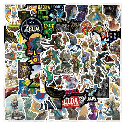 200pcs The Legend of Zelda Graffiti Stickers – Waterproof Decoration Set for Phone, Skateboard & Luggage