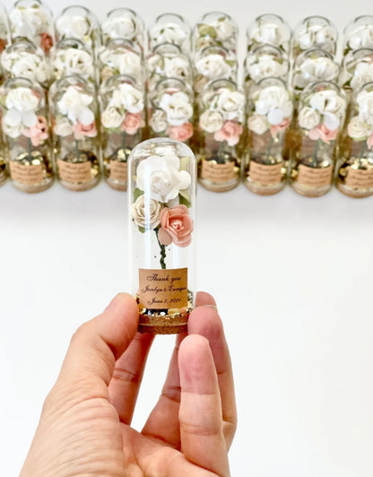10PCS Wedding Favors for Guests – Glass Dome Cloche Decorations, Custom Wedding Party Favors for Beauty & the Beast Baby Shower
