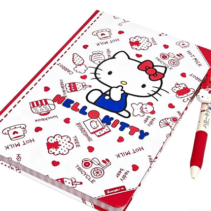 Sanrio 80-Page Notebook – Soft Leather Cover Cute Stationery Planner for School Supplies & Daily Use