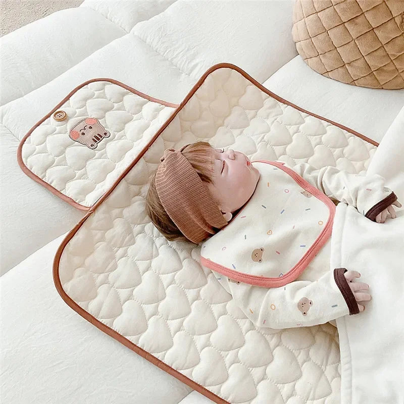 Matelas à Langer Pliable Imperméable – Tapis à Langer de Voyage Portable pour Nouveau-nés avec Design Respirant et Anti-fuites