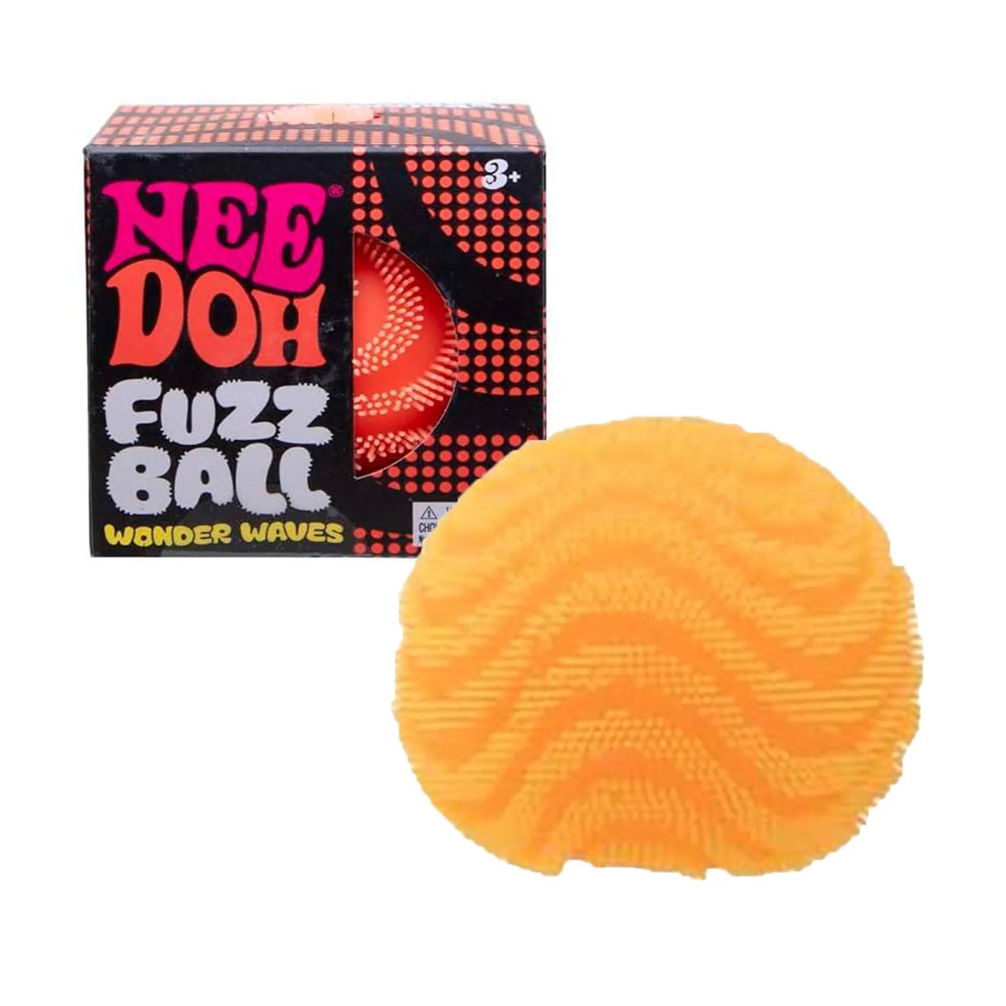 Nee Doh Fuzz Ball Wonder Waves Sensory Squeeze Toy – Textured Stress Relief Fidget Ball for Kids & Adults