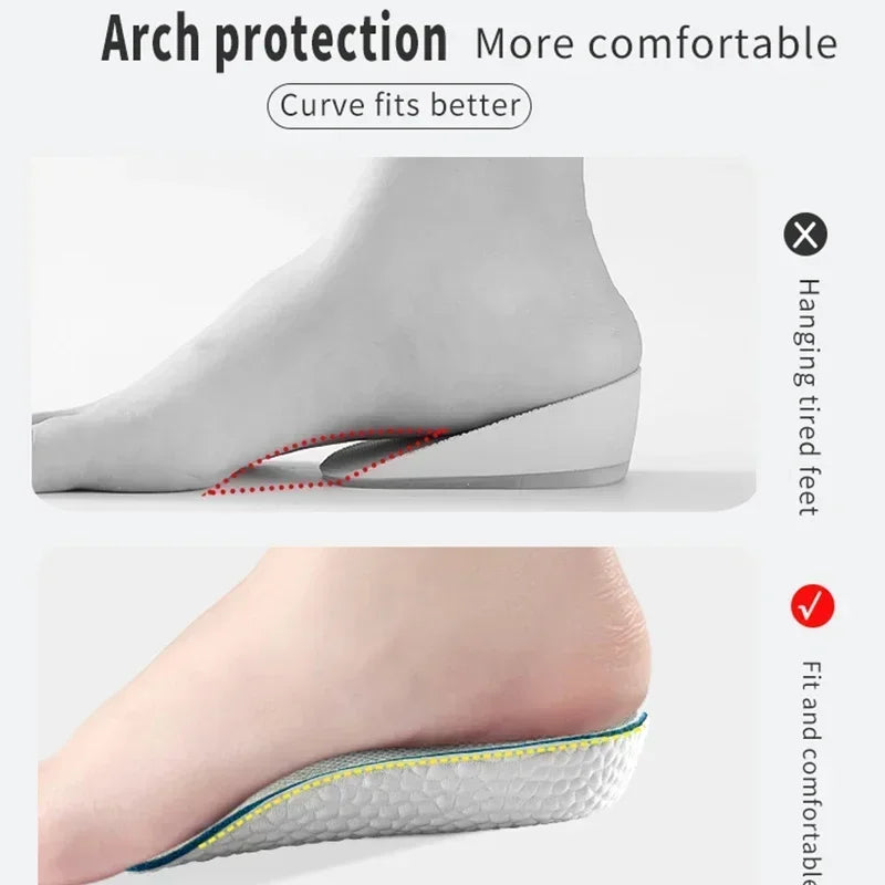 Memory Foam Orthopedic Insoles – Arch Support Shoe Inserts for Men & Women, Cushioned Heel Lift Pads for Sneakers & Flat Feet