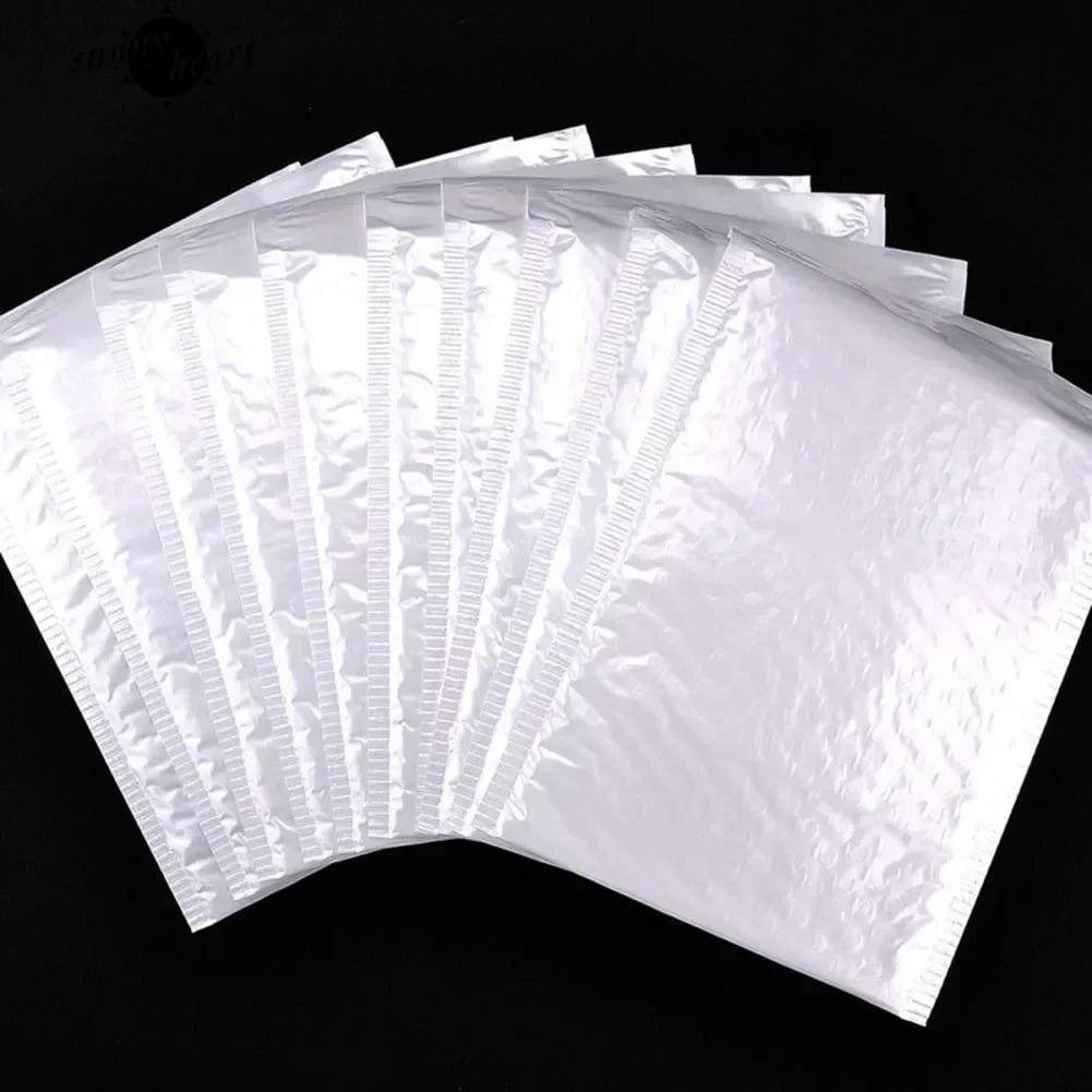 Sobres de burbujas blancos – Sobres de envío acolchados impermeables con autocierre, bolsas de embalaje de burbujas gruesas para envíos seguros (11/15/23 cm)