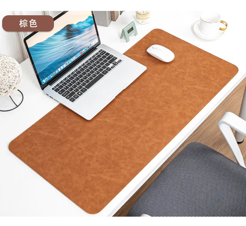 Waterproof PU Leather Desk Mat - Large Non-Slip Mouse Pad & Keyboard Desk Protector for Laptop, Office & Gaming