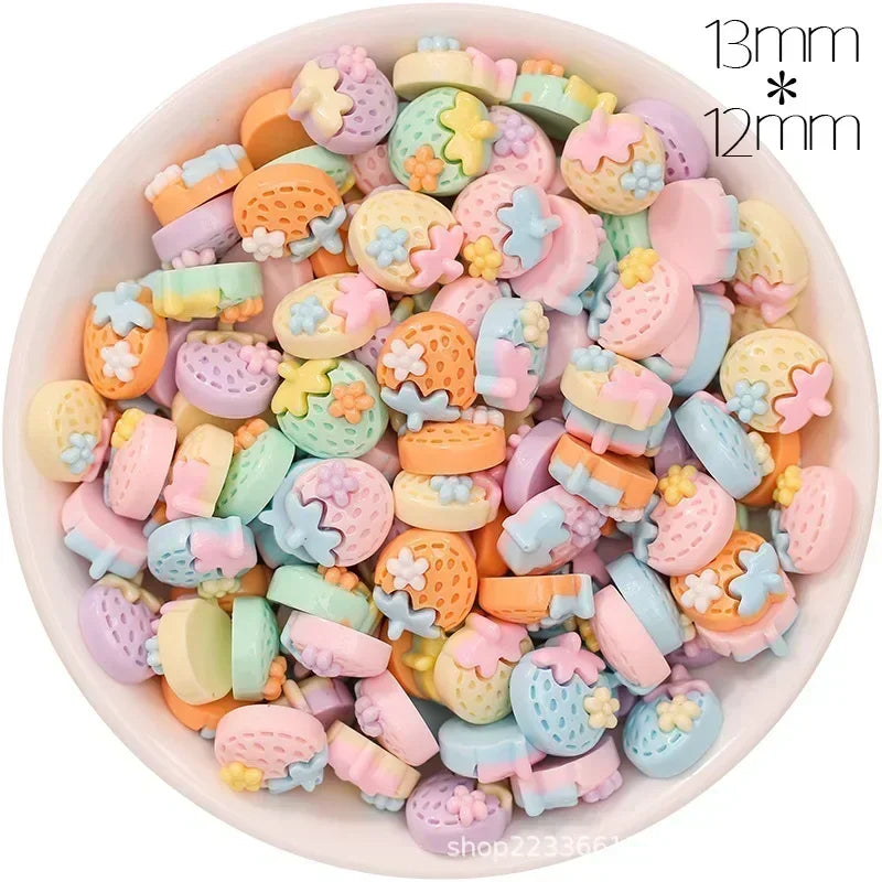 30/300pcs Mini Breloques en Résine Bonbon Fleur Amour – Mignons Accessoires de Bricolage pour Nail Art, Barrettes à Cheveux, Scrapbooking, Bijoux Faits Main et Projets Créatifs pour Enfants