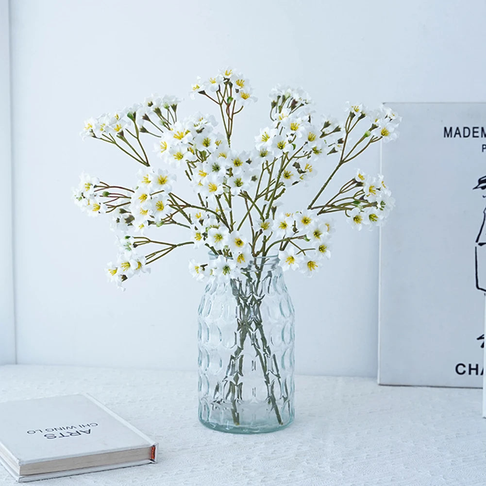 3 Forks Artificial Cornflower Bouquet – Silk Faux Flowers for Home Décor, Wedding Arrangements, Party Decoration & DIY Floral Projects