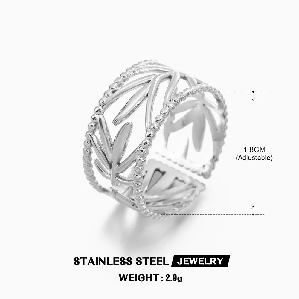 Gold Stainless Steel Heart Ring – Waterproof Hollow Heart Finger Ring for Women | Minimalist Fashion Jewelry Gift