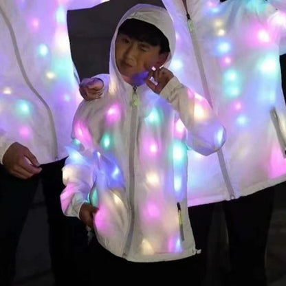 LED Light-Up Rave Jacket – Waterproof Glowing Costume for Dance, Festivals & Night Events