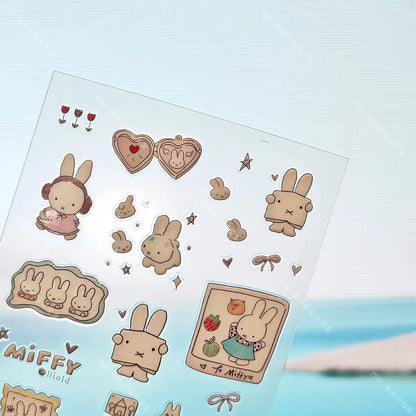 Cute Miffy 3D Nail Stickers – Kawaii Anime Glass Camera Nail Art Decorations (Holiday Gift Set)