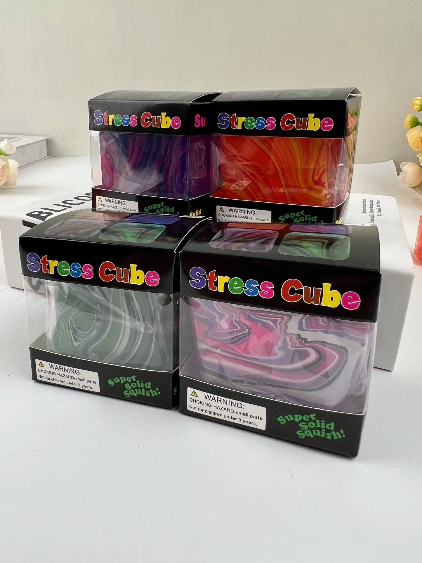 Needoh Soft Glutinous Sensory Stress-Relief Toy Cube – Gel Filled Stretchable Soft Ice Cube, Slow Rebound Fidget Toy (Blind Box Style)