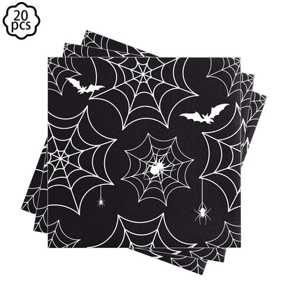 Halloween Tablecloth, Haunted House Pumpkin and Spider Web Table Cover, Spooky Dining Table Decor, Halloween Party Supplies, Indoor Home Kitchen Decoration