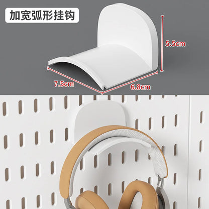 Organizador de pared de tablero perforado sin taladros – Panel de almacenamiento modular con estantes y accesorios para cocina, baño y sala de juegos